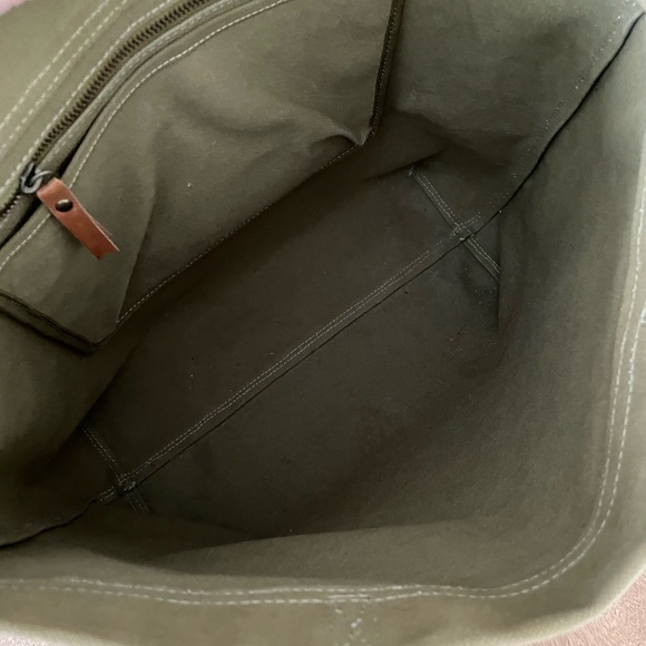 SOLD on Depop - Olive Green Tote Bag 🫒 - Picture 6 of 7